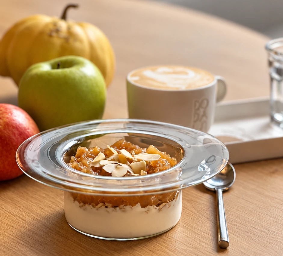 Warm Apple & Yoghurt Parfait
